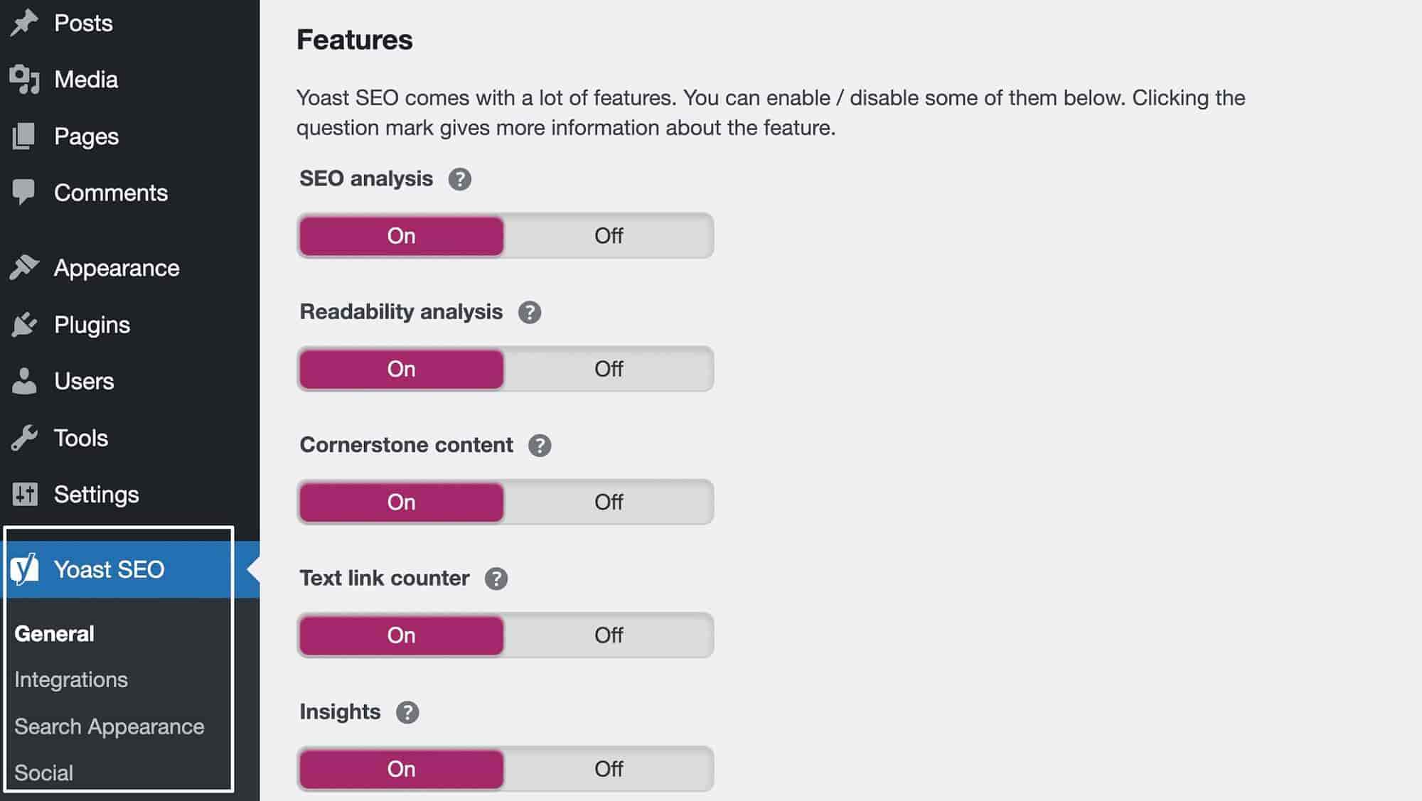 Yoast-Navigation