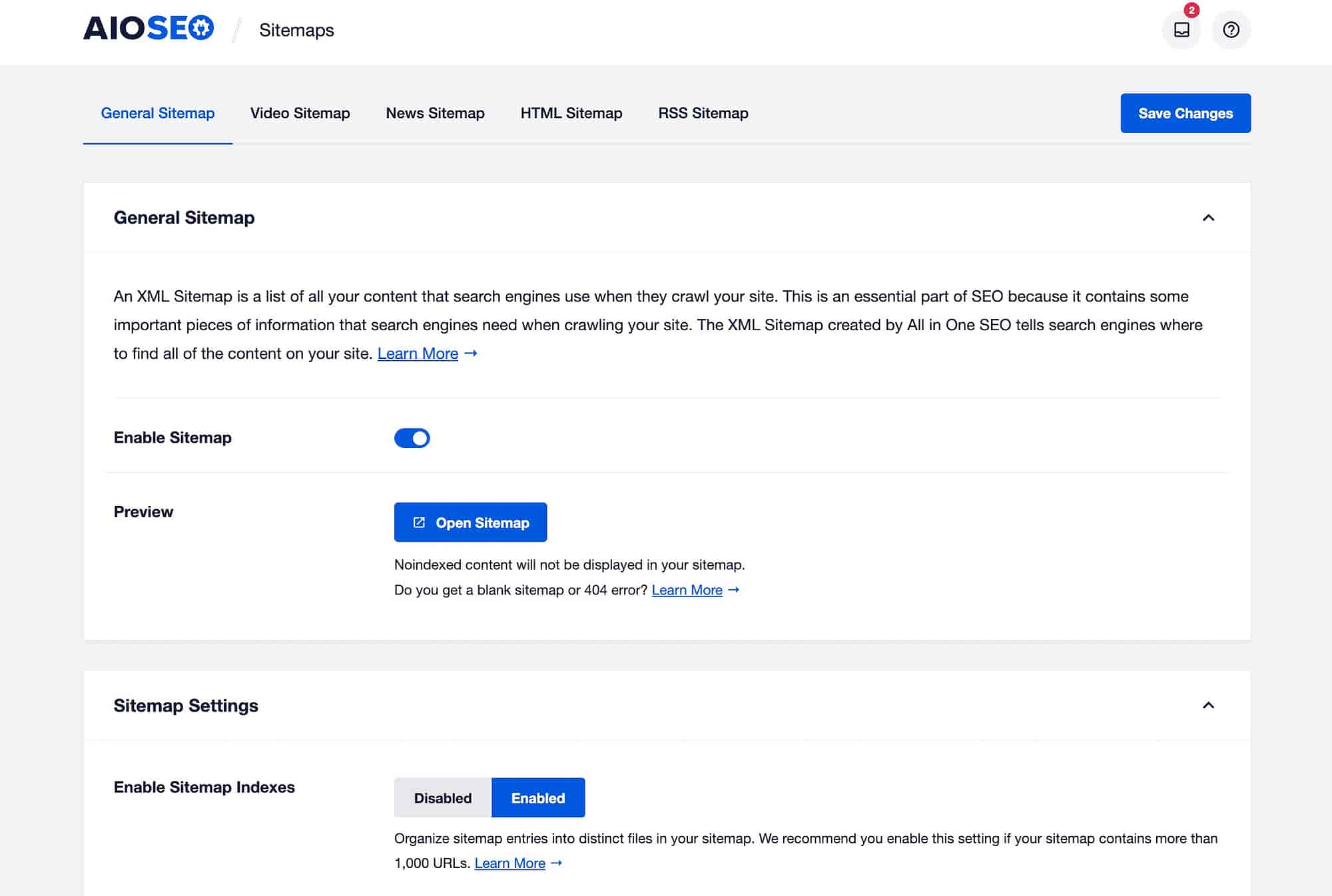 Sitemap AIO SEO