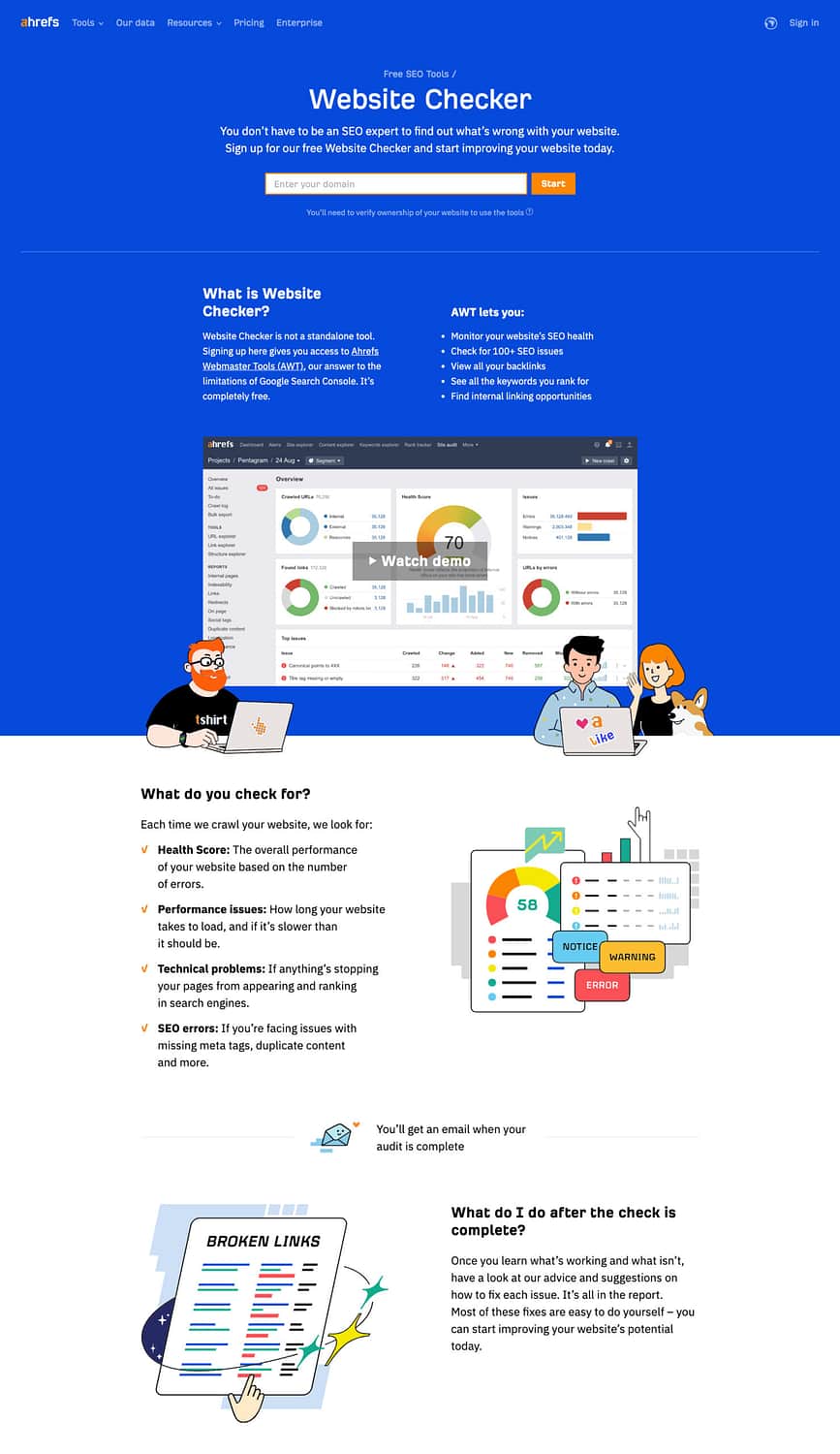 Cómo medir el tráfico a un sitio web usando la opción gratuita del verificador de tráfico del sitio web de AHREFS