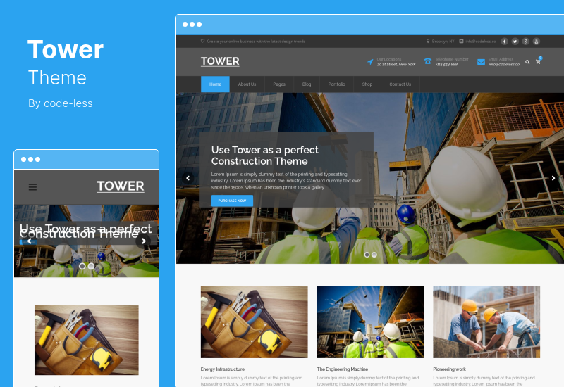 Motyw Tower - Biznesowy motyw WordPress