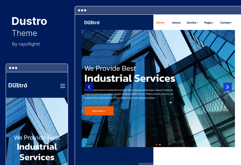 Dustro Theme - 建設会社の WordPress テーマ