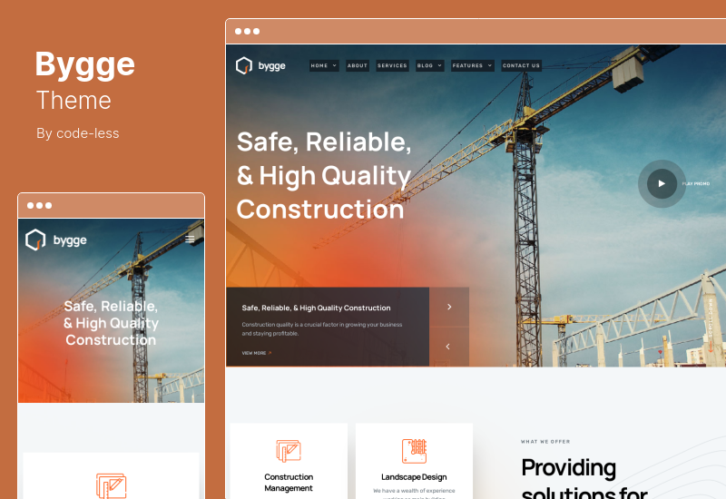 Bygge Theme - Tema de WordPress para la construcción