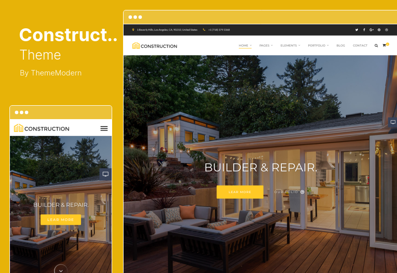 ธีมการก่อสร้าง - Business & Building Company WordPress Theme