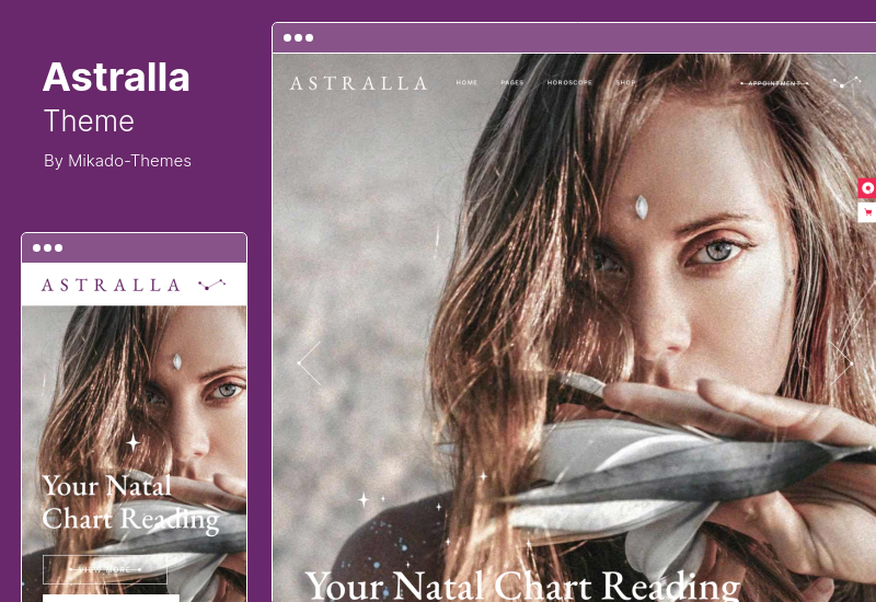 ธีม Astralla - ดูดวงและโหราศาสตร์ WordPress Theme