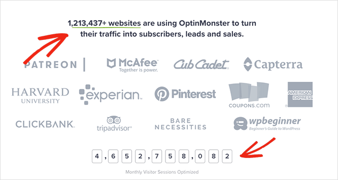 OptinMonster-Social-Proof-Beispiel