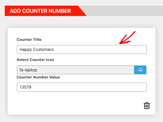 Editar configurações do contador