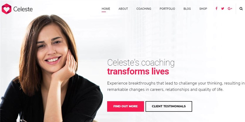 Celeste miglior coaching per i temi WordPress