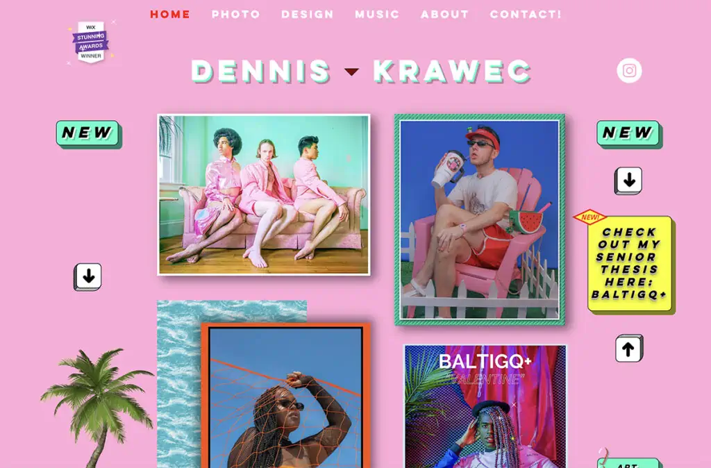 Dennis Krawec este un designer din Brooklyn, specializat în design grafic, direcție de artă, fotografie, video și producție muzicală.