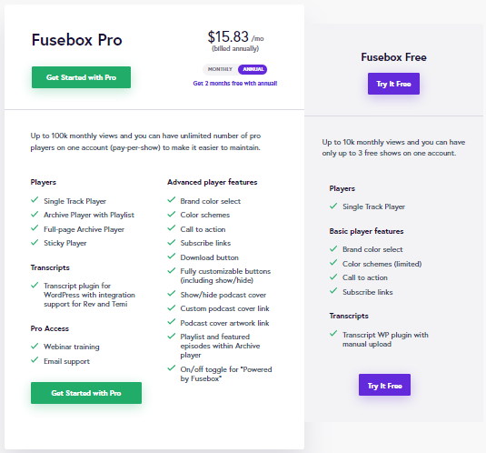 تسعير البرنامج المساعد pda-fusebox-wordpress