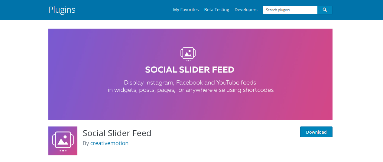 Feed Social Slider - Plugin per feed Instagram di WordPress