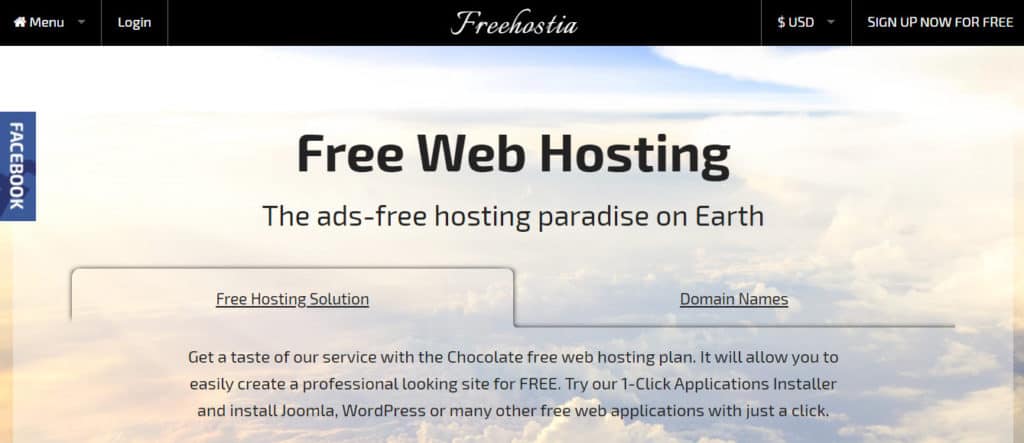 Freehostia-Homepage