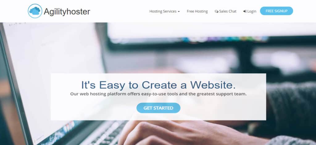 Agilityhoster-Homepage