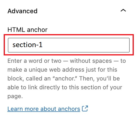 ppwp-gutenberg-html-anchor-wordpress-link-to-page-section