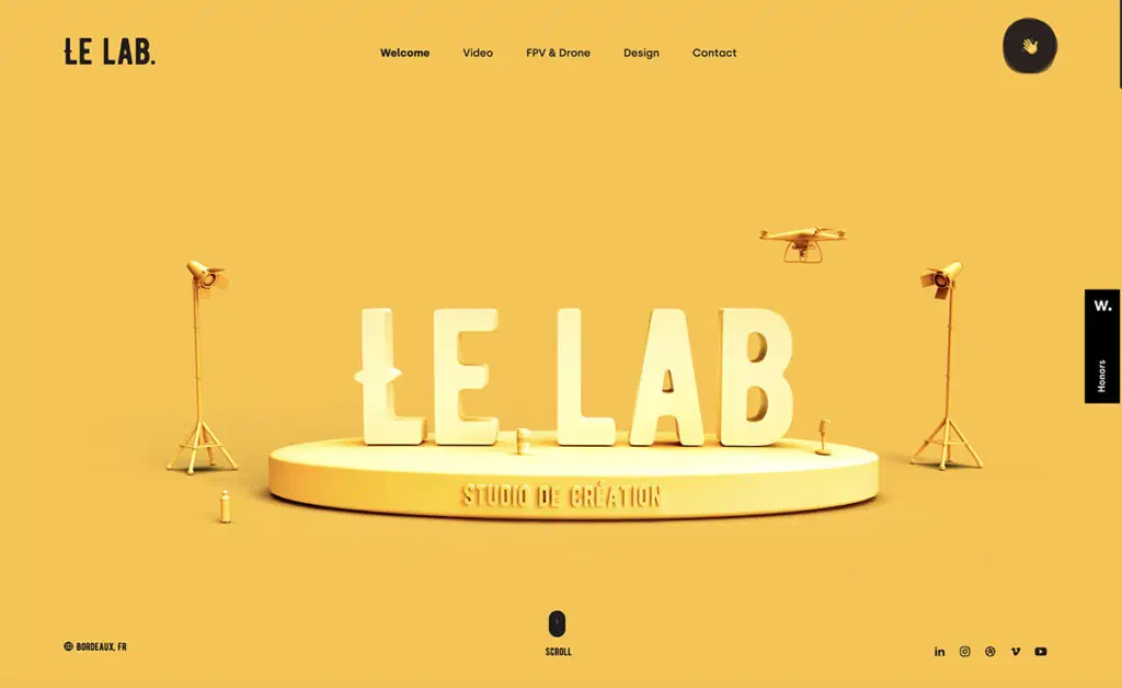 Le lab multidisziplinäres Studio, was für eine schöne und inspirierende Bootstrap-Website mit sehr einfacher und reibungsloser Navigation.