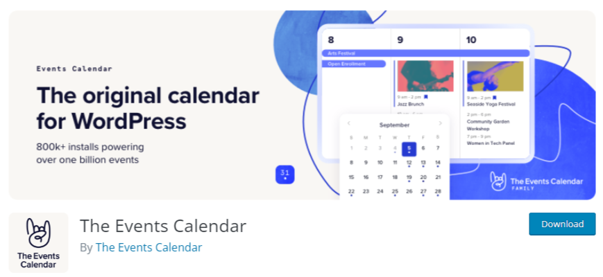 el complemento del calendario de eventos