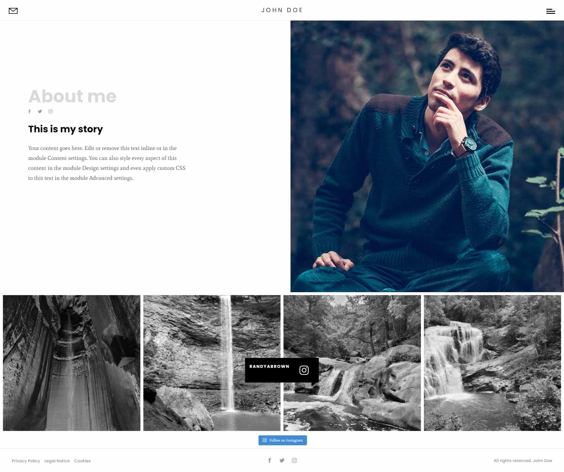 Divi Photography Portfolio - Pagine su di me