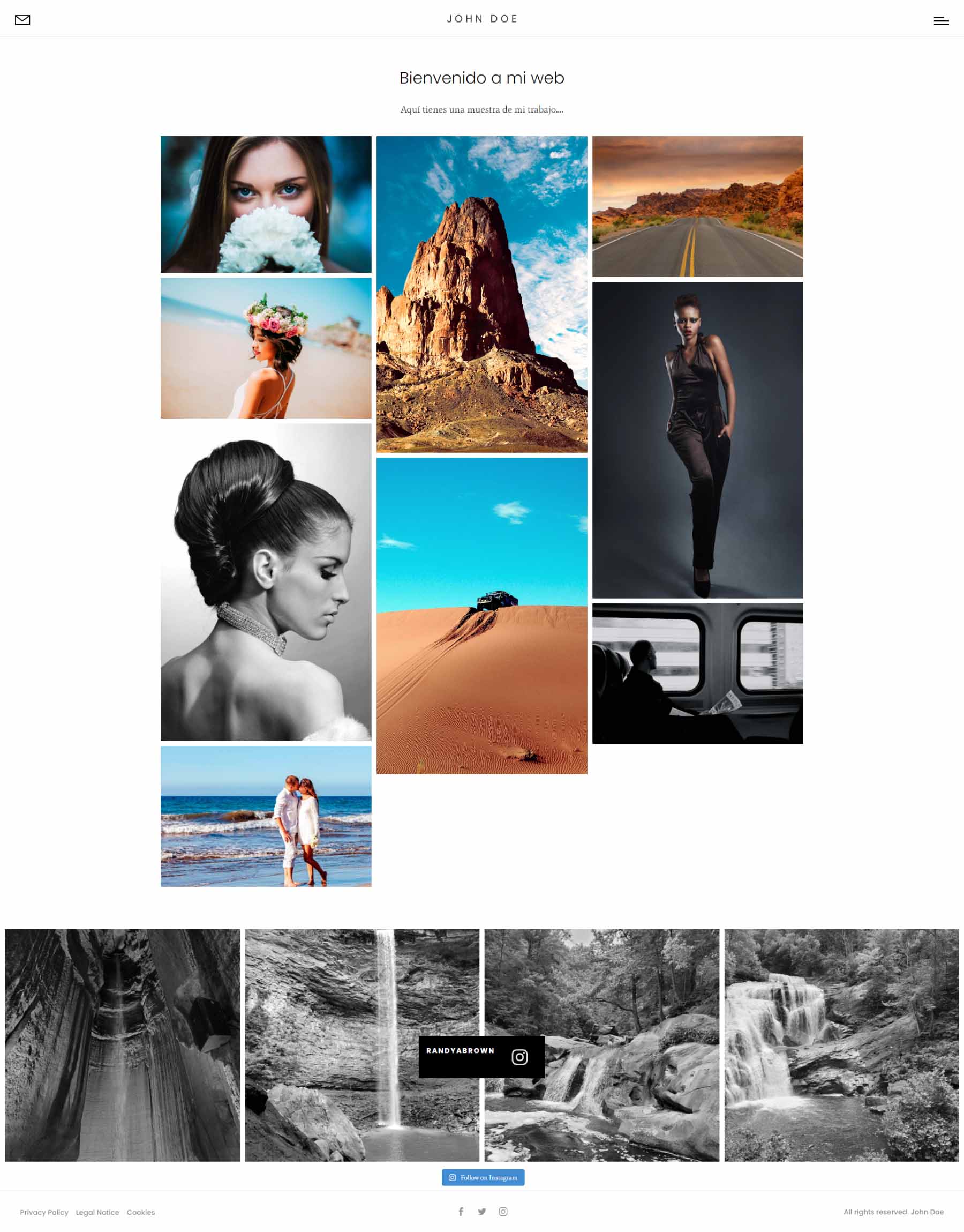 Divi Photography Portfolio- หน้าแรก