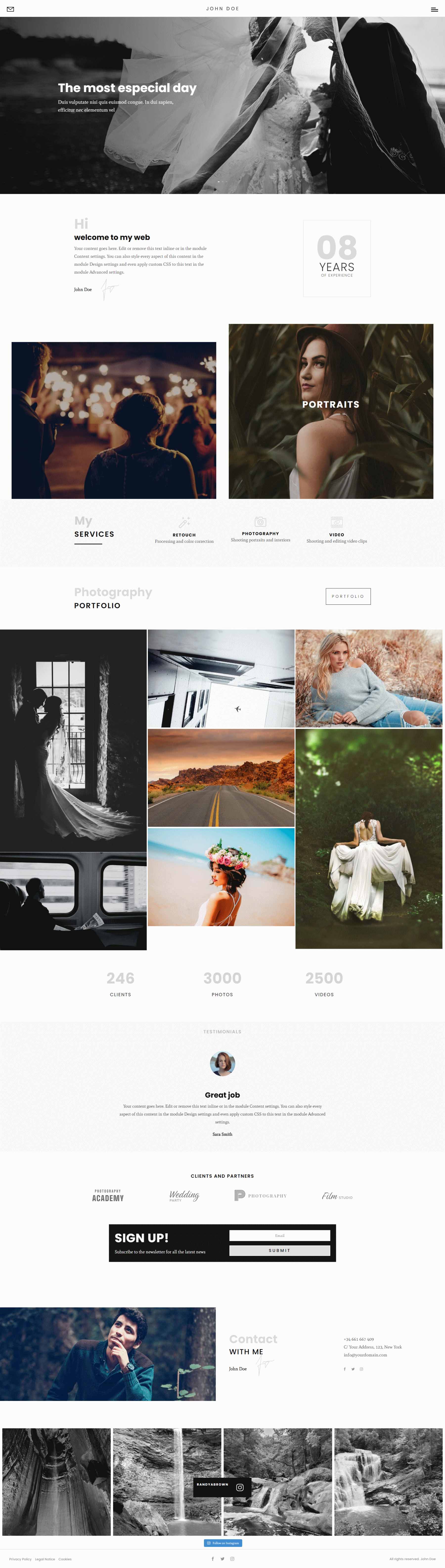 Divi Photography Portfolio- หน้าแรก