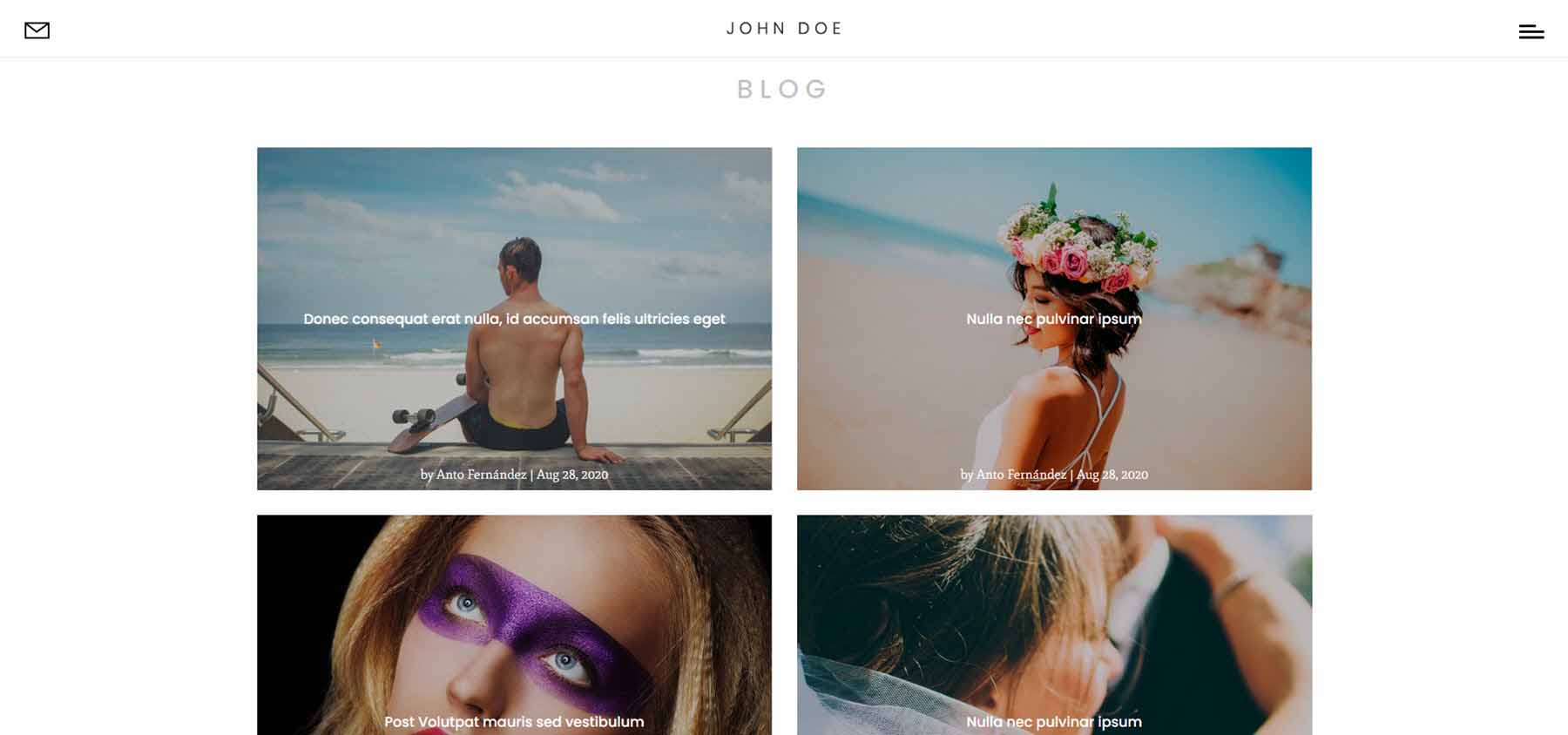 Divi Photography Portfolio Blog-Seiten