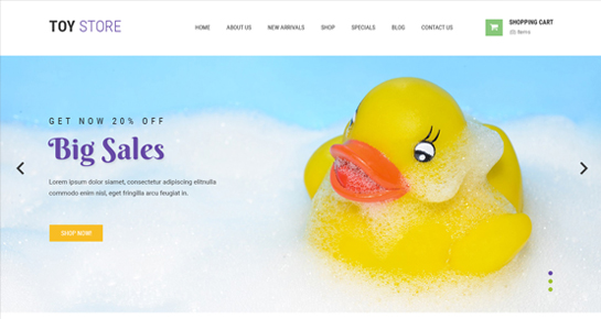 Thème WordPress pour magasin de jouets