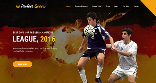 tema WordPress sepak bola