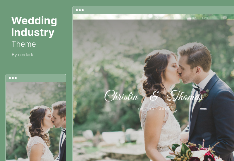 Tema de la industria de bodas - Tema de WordPress para bodas