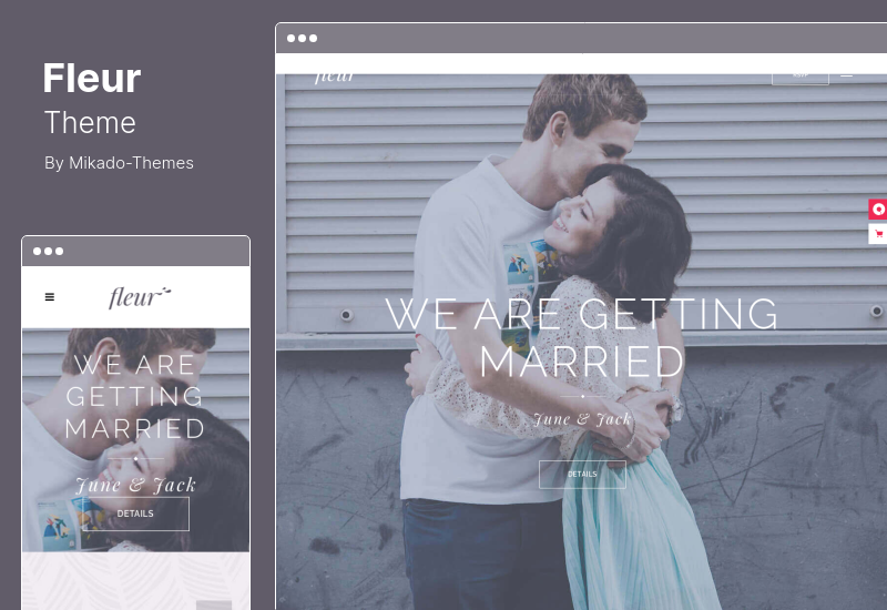 Tema Fleur - Tema WordPress para bodas