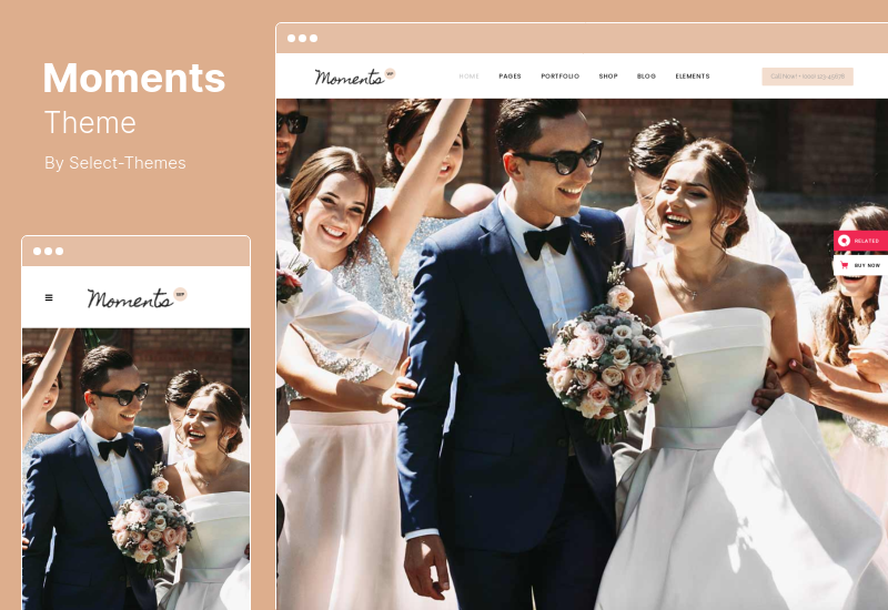 Moments Theme - тема WordPress для свадеб и мероприятий