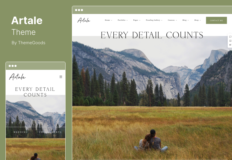 Artale Theme - การถ่ายภาพงานแต่งงาน WordPress Theme