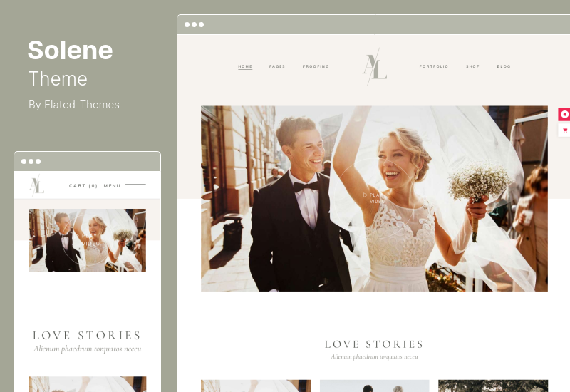 Tema Solene - Tema de WordPress para fotografía de bodas