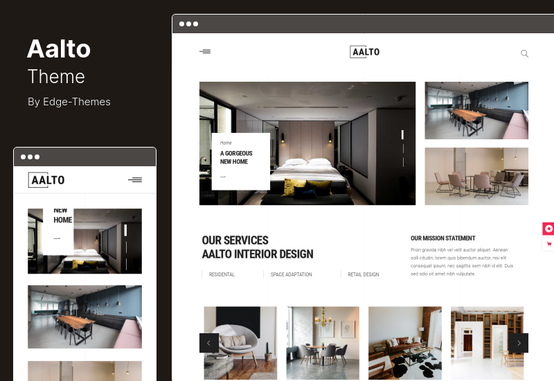 Tema Aalto - Tema WordPress pentru arhitectură și design interior