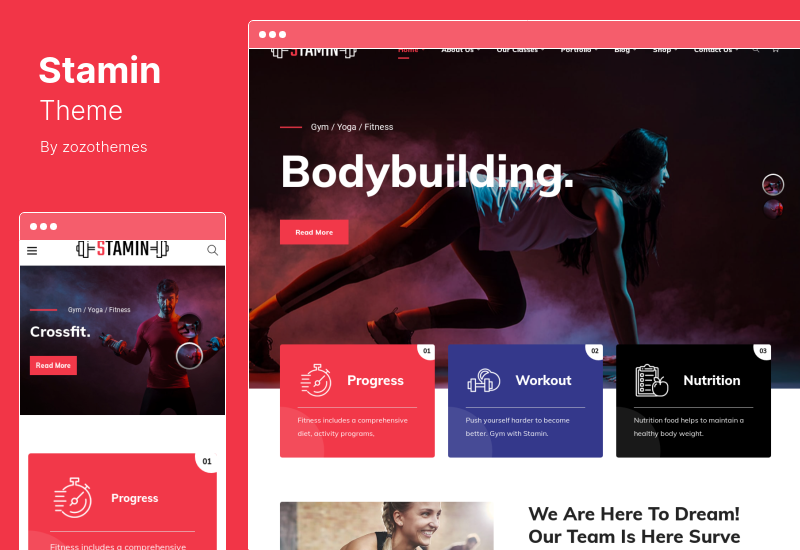 Tema Stamin - Tema WordPress Kebugaran dan Gym