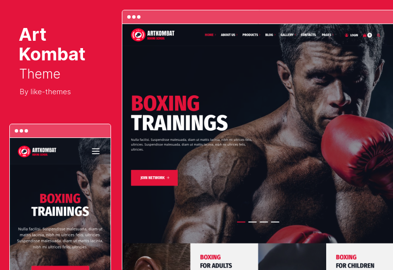 Tema ArtKombat - Tema WordPress pentru școală de box și arte marțiale