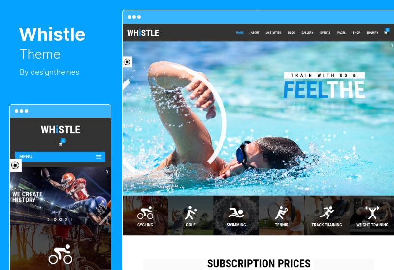 Tema Whistle - Tema WordPress pentru club sportiv