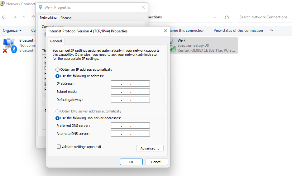 ตัวเลือกสำหรับการใช้เซิร์ฟเวอร์ DNS