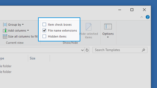 pda-windows-explorer-file-name-extension