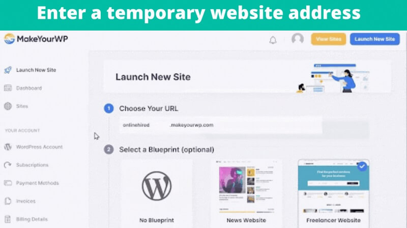 MakeYourWp Launch New Site