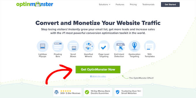 Haga clic en obtener OptinMonster ahora