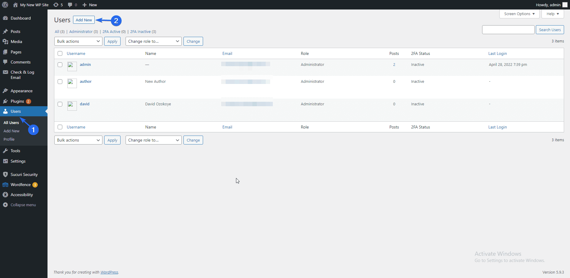 在您的企業網站上創建新用戶