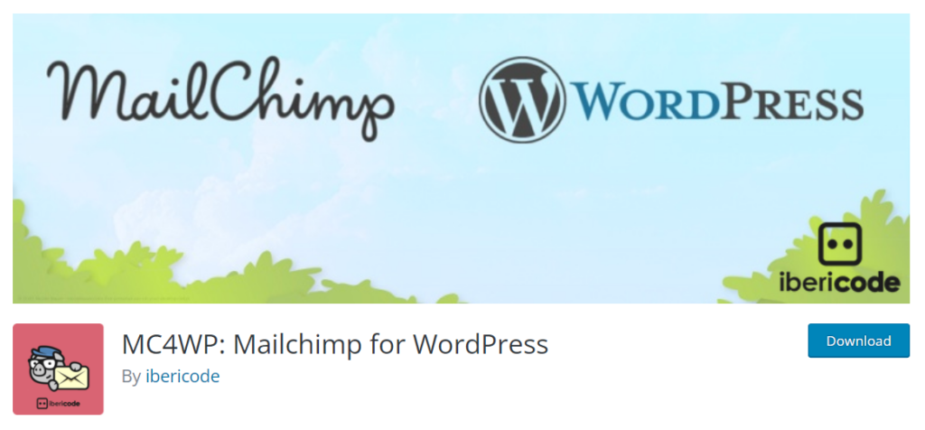 WordPressプラグインページのMailChimp