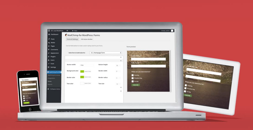 วิธีใช้ MailChimp กับ WordPress บนอุปกรณ์กราฟิกต่างๆ