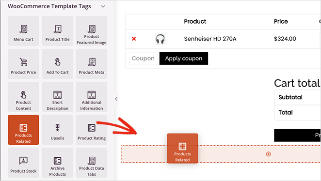 Bloc legat de produsele WooCommerce