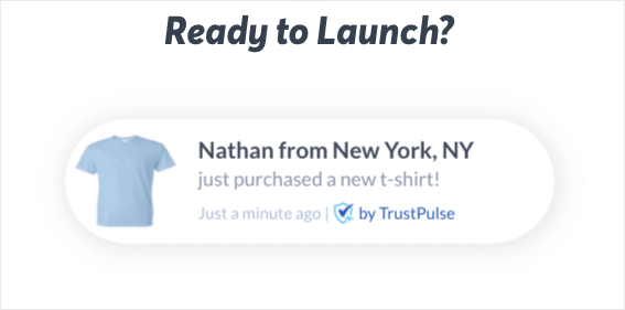 Shopify ライブ販売通知の TrustPulse デモ