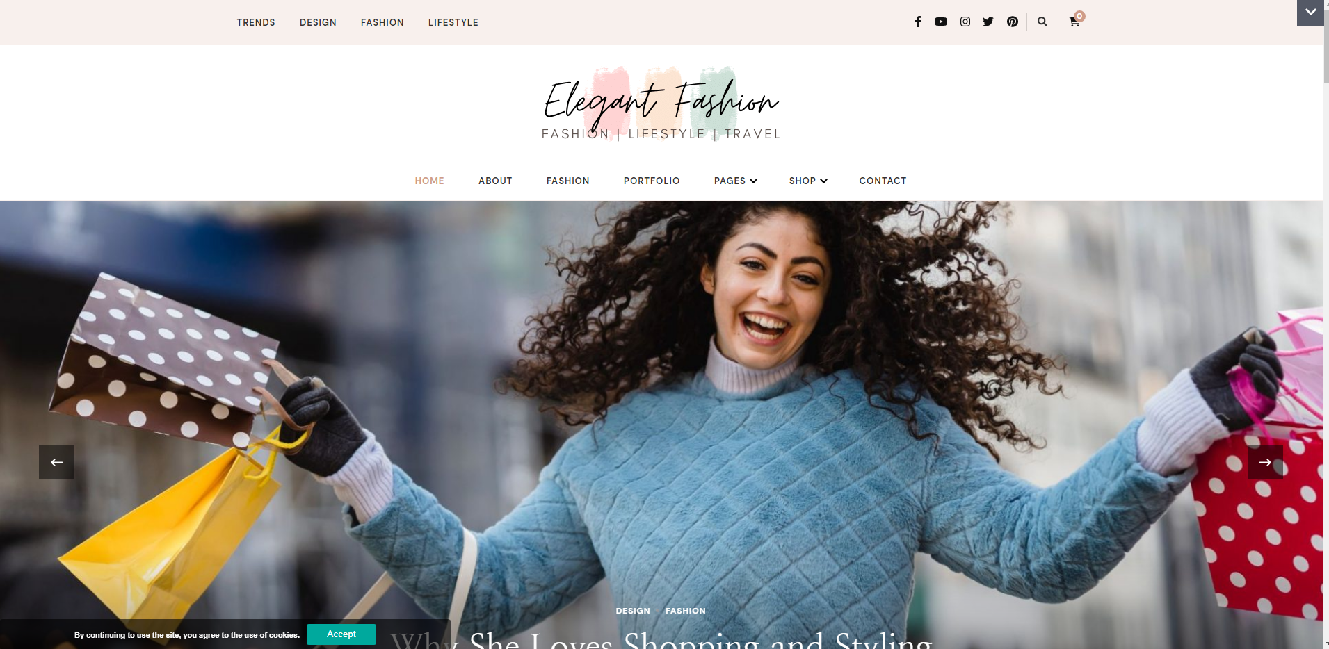 Elegant Fashion - ücretsiz WordPress blog temaları