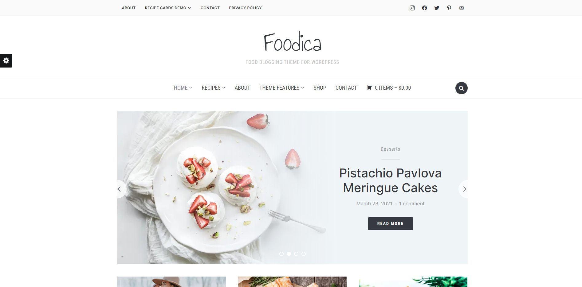 Foodica - teme gratuite de blog WordPress