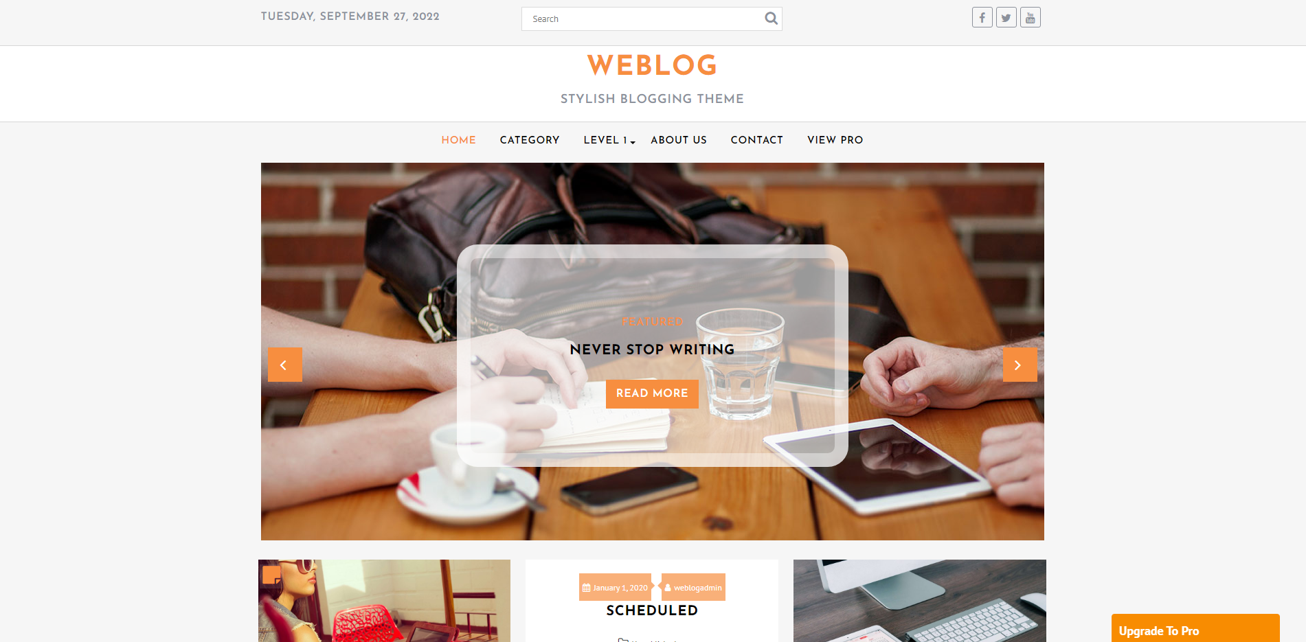 Weblog - kostenlose WordPress-Blog-Themen