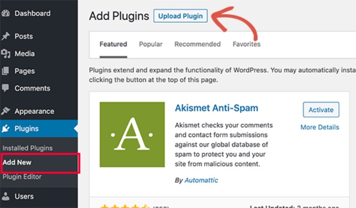 Laden Sie ein Plugin in WordPress hoch