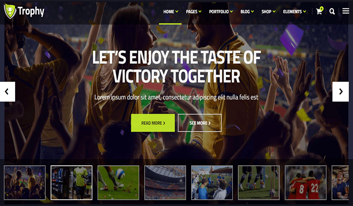 WordPress themes for football clubs and soccer