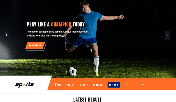 WordPress themes for football clubs and soccer