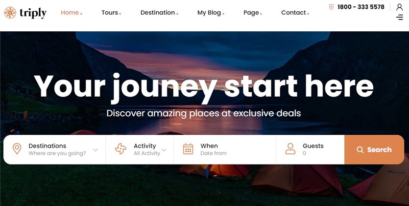 Triply wordpress 旅游主题